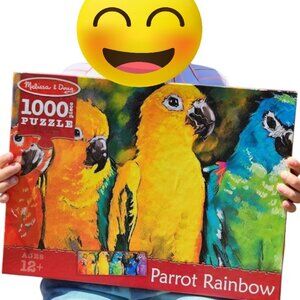 Melissa and Doug 1000 Piece Jigsaw Puzzle Rainbow Parrots Parrot Jigsaw Puzzle (